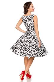 Belsira 50er Jahre Rockabilly Petticoat Kleid Polka Dots Schwarz Weiss 50 Jahre Kleider Kleider 50er Und Vintagekleid