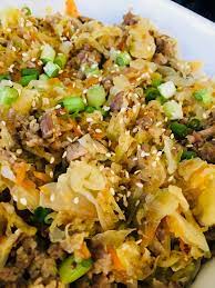 Instant Pot Low Carb Pork Egg Roll Bowl 1 2 Pound Ground Pork 1 2 Onion Diced 1 4 Tsp Minced Garlic 1 8 Ts Pork Egg Rolls Low Carb Pork Instant Pot Recipes