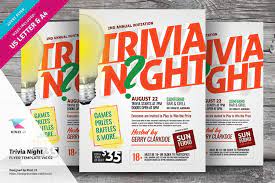 All the artwork is provided only to be used to promote an excesss trivia night. Trivia Night Flyer Template Vol 02 409976 Flyers Design Bundles