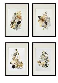 Botanical Print Plant Art Pressed Leaves Art Botanical Illustration Flower Prints Wall Art Dining Room Wall Art Floral Print Wall Art Pressed Flower Art Picture Frames Pressed Flower Art Botanical Prints