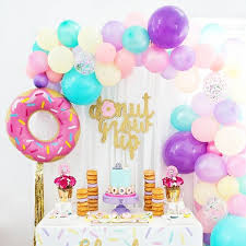 You also might use this theme if you are planning a party around the christmas holiday season, when visions of sugarplums are dancing in all our heads! Balloons 78 Pack Donut Party Set Birthday Party Decorations For Kids Candy Theme Party Supplies Include Foil Curtains Banner Balloons Pumps Etc Toys Games