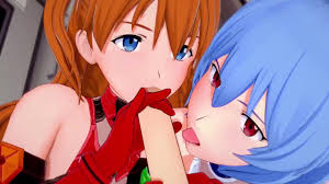 Asuka and Rei Give a Blojob in POV 