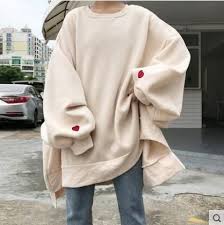 Japanese Harajuku Oversize Winter Fleece Women Hoodies Korean Heart Embroidery Loose Casual Long Sleeve Plus Size Sweatshirts In 2020 Koreanische Outfits Outfit Ideen Kleidung