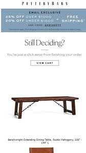 We ordered a farmhouse dining table. We Saved These For You Pottery Barn Email Archive