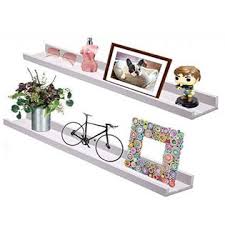 Shop for long ledge shelves online at target. Ecozen Lifestyle Picture Shelf With Ledge Set Of 2 Photo Ledge Shelves With Groove White Floating Wall Shelf For Display Book And Frame 36