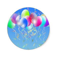 balloons sticker happy birthday greetings confetti birthday party balloon birthday party