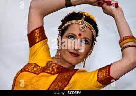 Ballerino indù in Bollymadrid Festival Foto stock