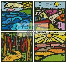 Popular counted cross stitch patterns to print online, thousands of designs to choose from. Colourful Landscape Sampler Cross Stitch Pattern By Tereena Clarke Crosstitch Com