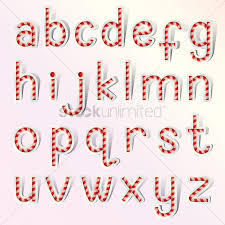 The letters of the alphabet are the building blocks of language. Small Letter Alphabets In Candy Cane Design Vector Image 1451405 Stockunlimited