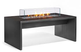 A round patio table with fire pit is one of the most common shapes. Firepit Table Nimbus A Modern Fire Table At Dining Height Paloform