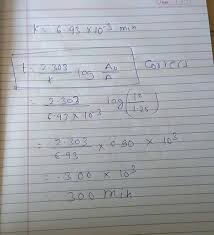 Identify the rate equation from the reaction. Rate Constant Of A First Order Reaction Is 6 93 X 10 3 Min 1 If We Start With 10 Mol L It Is Reduced To 1 25 Mol L In 1 100 Minute 2 200 Minute 3 30 Minute 4 300 Minute The Reacti O N