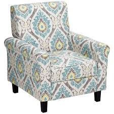 Studio 55d Lansbury Multi Color Ikat Print Fabric Accent Chair In 2020 Fabric Accent Chair Accent Chairs Printed Accent Chairs