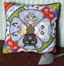 Maybe you would like to learn more about one of these? Cool Cats Mini Cushion Cross Stitch Kit By Sheenarogersdesigns 9 99 Cat Cross Stitches Cross Stitch Cross Stitch Pillow