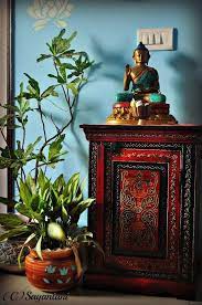 A Homemaker S Diary Green Corner Buddha Decor Oriental Decor Indian Decor