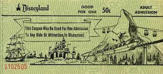 Disneyland Ticket Disneyland Tickets Vintage Disney Posters Disneyland
