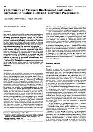 PDF) Vagotonicity of Violence: Biochemical and Cardiac Responses to Violent  Films and Television Programmes