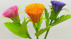 What to do with paper flowers at home? Artificial Flowers For Home Decoration How To Make Paper Flowers Easy Paper Craft Youtube