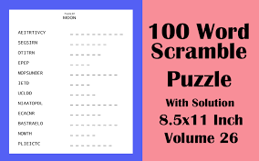 If you want to puzzle through to the answer without using any woodchucks, take the quiz and puzzle it out for yourself! 100 Word Scramble Puzzle 8 5x11 Kdp V 26 Graphic By Seven Elephant Creative Fabrica