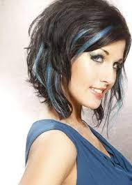 55 Best Long Angled Bob Hairstyles We Love Hairstylecamp Blue Hair Highlights Hair Color Streaks Hair Color Pastel