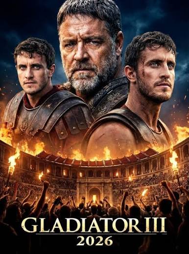 🎬 GLADIATOR III (2026) Starring: Russell Crowe • Paul Mescal • Denzel  Washington ⚔️ Empires crumble. Legends are forged in blood. Rome is no  longer the symbol of glory it once claimed