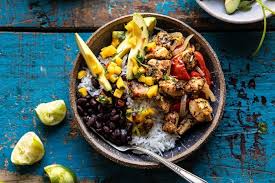 Sheet Pan Cuban Chicken And Black Bean Rice Bowl Half Baked Harvest Recipe Half Baked Harvest Recipes Harvest Recipes Rice Bowls Recipes