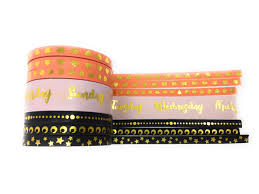 Here are a couple of card ideas on how you can use them to make some great looking cards that only take minutes to make. Gold Foil Planner Washi Tape Mini Bundle With Days Of The Week 7 Tapes Each 10 Metres Journaling Card Making Scrapbooking Buy Online In Angola At Angola Desertcart Com Productid 50785366