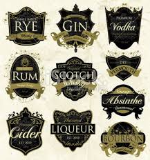 Assorted Vintage Liquor Labels Royalty Free Stock Vector Art Illustration Vintage Alcohol Labels Printable Liquor Bottle Labels Liquor