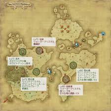 Ff14 漆黒エリアの通常採集場マップ 夢でもff14