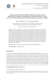 In a medium bowl, add the dry streusel ingredients (flour, sugar and cinnamon) and stir with a whisk to combine. Pdf Circular Economy Model For Recycling Waste Resources Under Government Participation A Case Study In Industrial Waste Water Circulation In China
