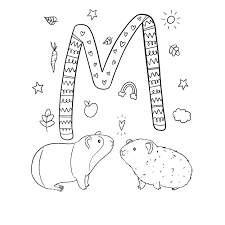 Mehr auswahl an schönen motiven findest du hier: Ausmalbild M Wie Verliebte Meerschweinchen Von Alexa Malt Freubundel
