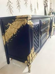 Navy And Gold Leaf General Finishes 2018 Design Challenge Gold Leaf Furniture Blue And Gold Bedroom Gold Furniture