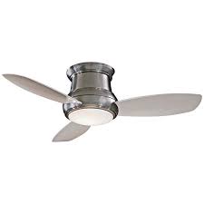 44 Concept Ii Brushed Steel Flushmount Led Ceiling Fan 19w17 Lamps Plus Led Ceiling Fan Ceiling Fan Modern Ceiling Fan