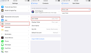 Some lists in alphabetical order were used during the early roman empire. How To Sort Contacts By First Name In Contacts On Iphone Ipad And Mac