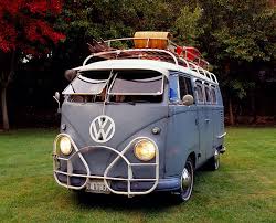 Image result for Dove Blue 1950 VW Bus