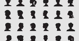 Male And Female Head Silhouettes Avatar Profile Icons Human Etsy In 2021 Woman Face Silhouette Silhouette Canvas Silhouette People