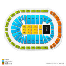 Infinite Energy Center Interactive Seating Chart Seating Chart