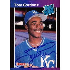 If you have an mj baseball rookie card and would like a price estimate please dm us on the gold card auctions facebook page. Tom Gordon Autographed Baseball Card Kansas City Royals 1989 Donruss Rated Rookie 45