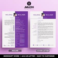 Professional Experience Resume Template For Microsoft Word 2 Pages Full Editable Instant Download Resume Template Resume Words Cover Letter For Resume