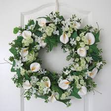 Sommerkranz Calla Weiss Turkranz Fruhling Wandkranz Creme Tisch Kranz Hochzeit Sommerkranze Turkranz Fruhling Calla
