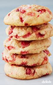Strawberry Shortcake Cookies Put Store Bought Sugar Cookies To Shame Recipe Strawberry Recipes Strawberry Cream Cheese Cookies Baking Recipes