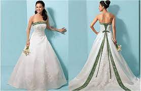 17 Awesome Colors Green And White Wedding Dress Ideas Green Wedding Dresses White Bridal Dresses Wedding Dresses Strapless