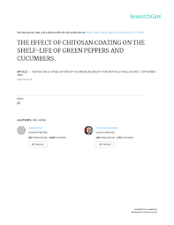 Plumbing supplies starting with the letter. Pdf The Effect Of Chitosan Coating On The Shelf Life Of Green Peppers And Cucumbers Joseph Arul Academia Edu