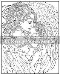 This is because such coloring pages develop and encourage the creativity lying latent in the child. A Meadowhaven Fantasy Coloring Page Download A Etsy In 2021 Fantasy Coloring Pages Angel Coloring Pages Mermaid Coloring Pages