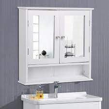 Bathroom storage cabinet in grey color creates a distinctive and modern atmosphere and adds more storage space to your bathroom. Wooden Bathroom Wall Mount Medicine Cabinet With Mirror Doors Adjustable Shelf White Walmart Com Mirror Cabinets Bathroom Wall Cabinets Wall Mounted Medicine Cabinet