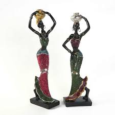 Add depth and warmth to any room in your home with statues and sculptures. African Black Woman Sculpture Porch Decor Figurines Statue Handmade Crafts Home Decoration Accessories Living Room Gifts Statues Sculptures Aliexpress