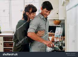 4,600 Man Cooking Woman Hugging Images, Stock Photos & Vectors |  Shutterstock