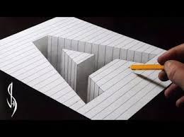 3d Tekening Gat Letters Tekenen Makkelijk Voor Beginners Youtube 3d Art Drawing Line Art Drawings Very Easy Drawing