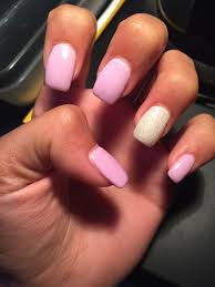 Wearing lavender and lilac on your nails shows that. Lavender Pink Nails With White Glitter Statement Ring Finger Pink Nails Nails Trendy Nails