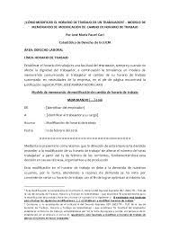 Jul 04, 2013 · ver modelo carta en formato pdf. Como Modificar El Horario De Trabajo De Un Trabajador Modelo De Me