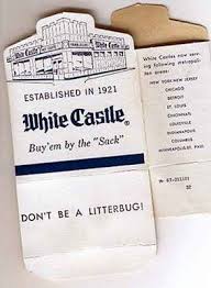 White Castle Hamburger Box 1960s White Castle Hamburgers Hamburger Box Castle